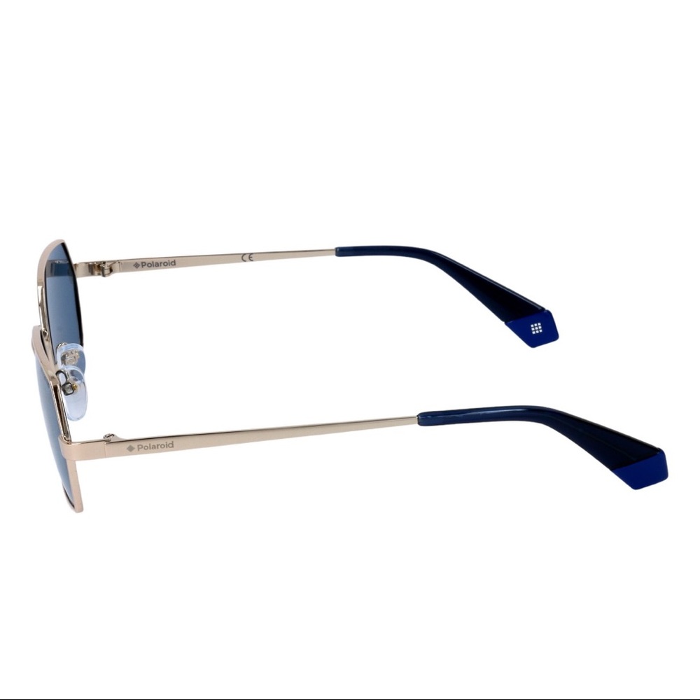 Polaroid Blue Rectangle 56mm Unisex Sunglasses - Picture 4 of 4